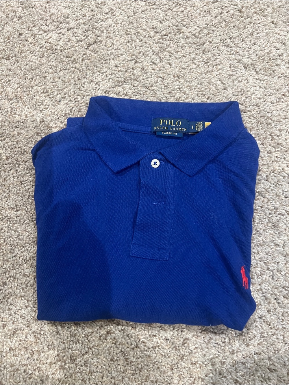 Polo by Ralph Lauren Blue Polo Shirt with Red Pony